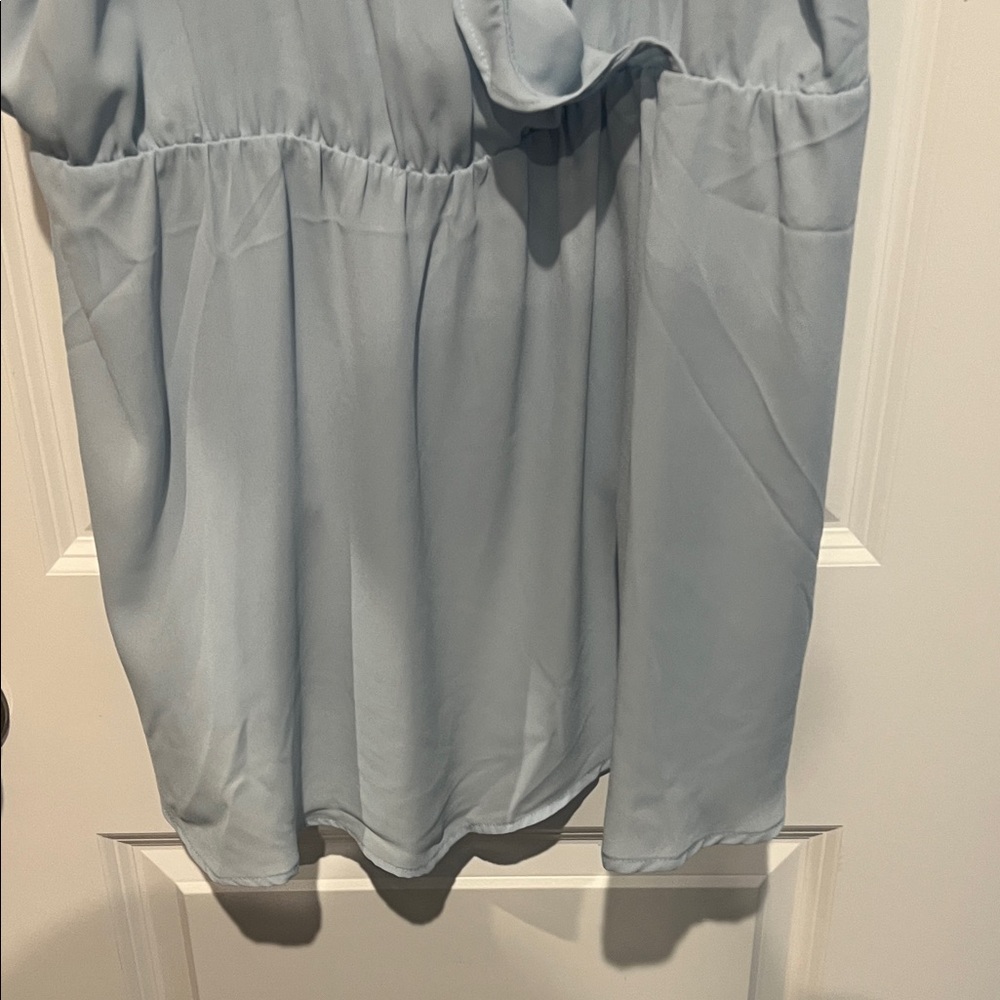 Torrid Light Blue Ruffle top - Picture 4 of 6